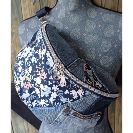 Sac banane JEAN UP FLORAL