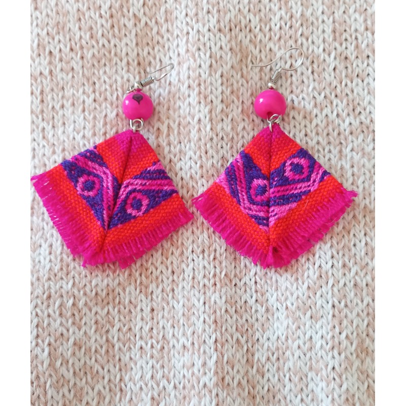 Boucles d'oreille PONCHO ROSADO